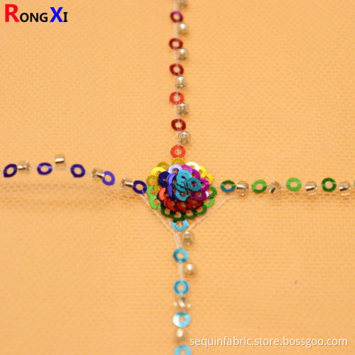 3mm New Design Gold Sequin Imbroidered Fabric